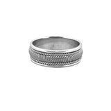 14K Gold Filigree Groove Mens Band