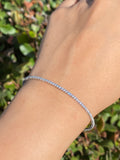 14K Gold Thin Flexible Tennis Bangle