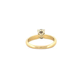 14K Gold 0.40 Carat Natural Oval Diamond Solitaire Engagement Ring