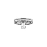 14K Gold 0.50 Carat Natural Emerald Diamond Channeled Wedding Set