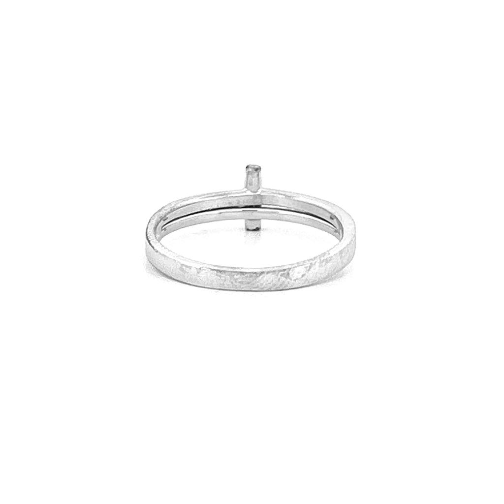 14K Gold Split Diamond Cross Band