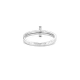14K Gold Split Diamond Cross Band