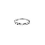 14K Gold Art Deco Flower and Marquise Diamond Fashion Band