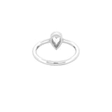 14K Gold 0.40 Carat Lab Grown Diamond Pear Bezel Engagement Ring