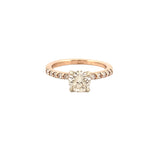 14K Gold 1.00 Carat Lab Grown Round Diamond Prong Set Engagement Ring