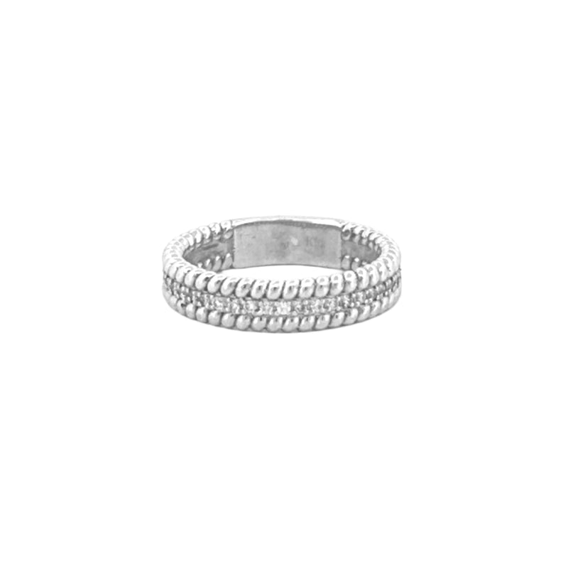 14K Gold Two Rope Prong Set Diamond Band