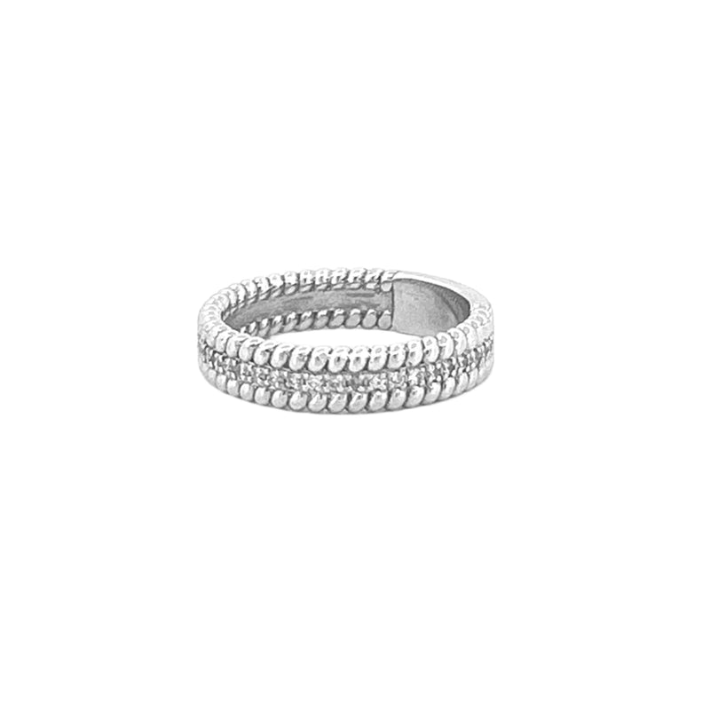 14K Gold Two Rope Prong Set Diamond Band