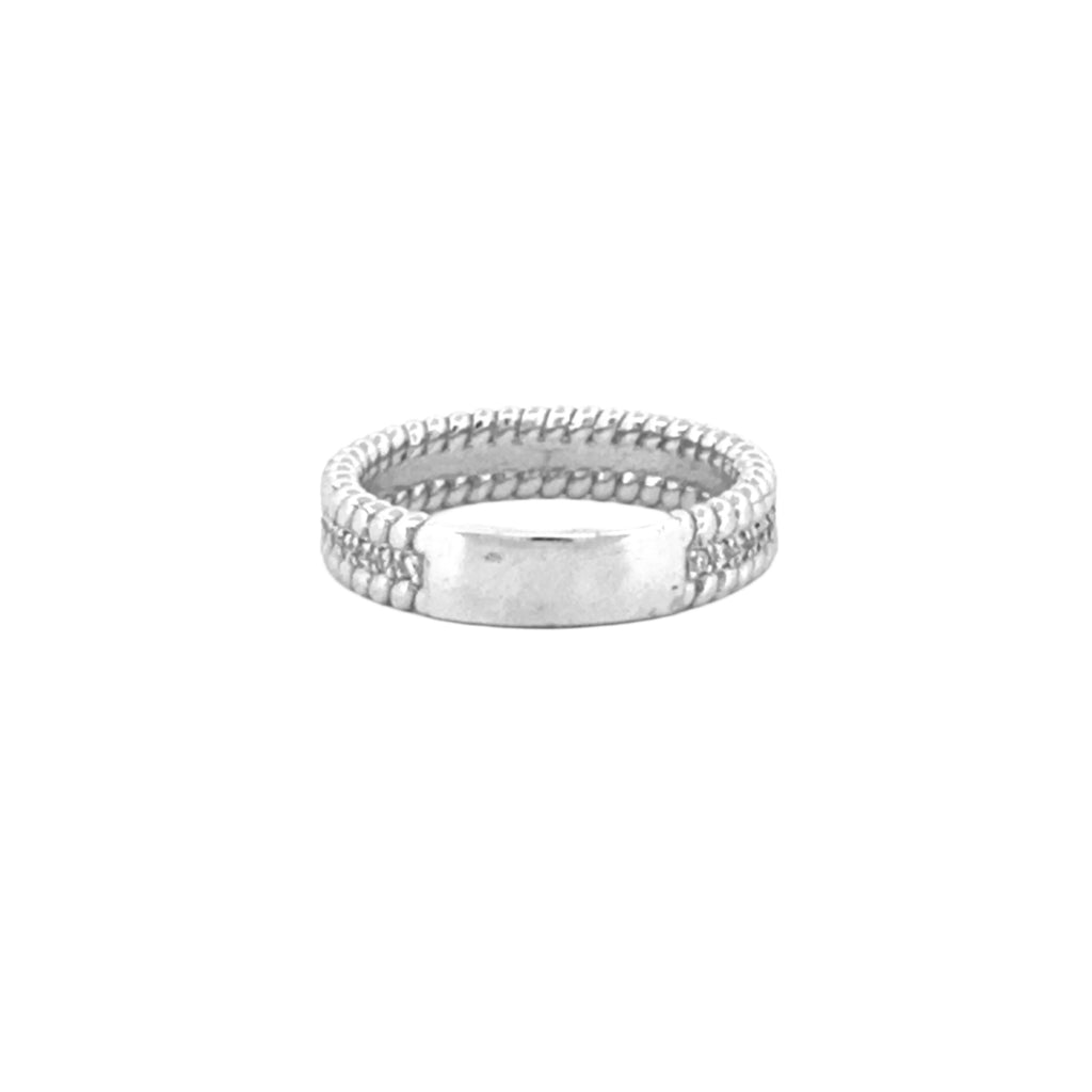 14K Gold Two Rope Prong Set Diamond Band