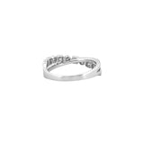14K Gold X Art Deco Diamond Band