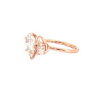 14K Gold 3.20 Carat Lab Grown Diamond Toi Et Moi Duo Pear Engagement Ring