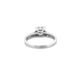 14K Gold 1.50 Carat Round Cut Lab Grown Diamond Thick Cathedral Solitaire Engagement Ring
