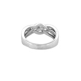 14K Gold Celtic Style Four Row Diamond Band