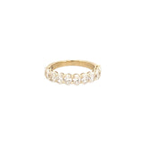 14K Gold Halfway Oval Lab Grown Diamond Wedding Band
