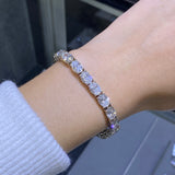 14K Gold 6MM Oval Lab Grown Diamond Tennis Bracelet