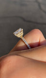14K Gold 2.50 Carat Radiant Lab Grown Diamond Engagement
