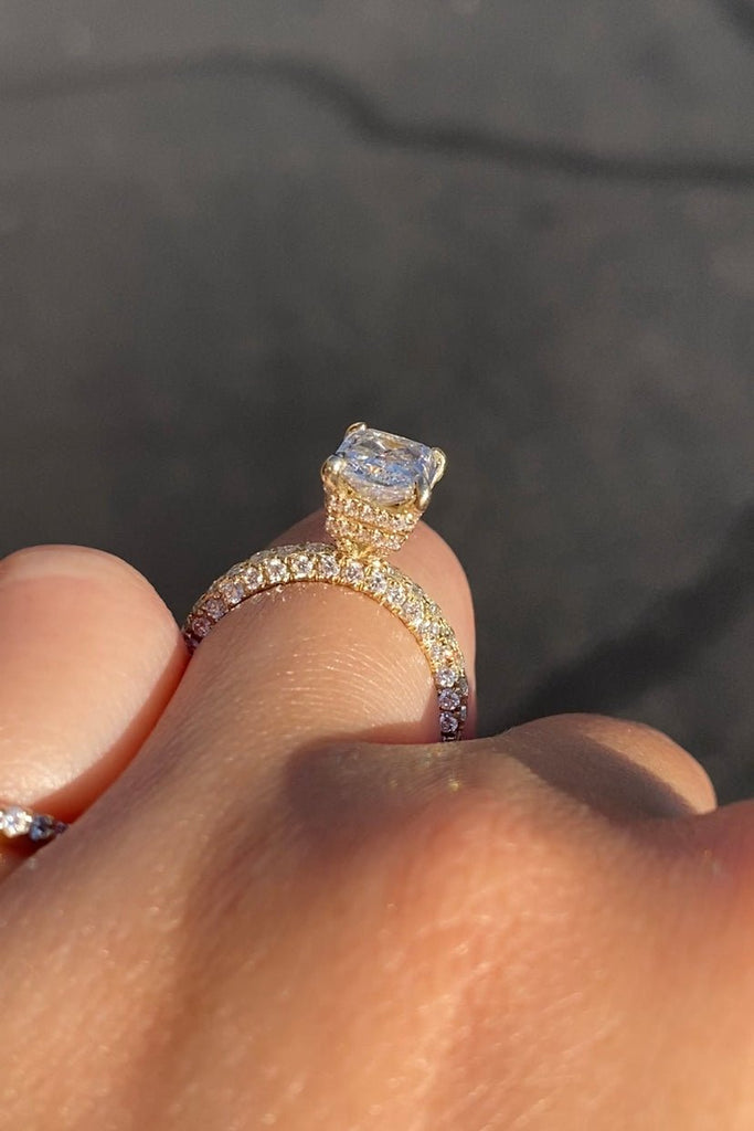 14K Gold 2.50 Carat Radiant Lab Grown Diamond Engagement