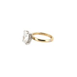 14K Two-Tone Gold 3.00 Carat Lab Grown Radiant Solitaire Under Halo Engagement Ring