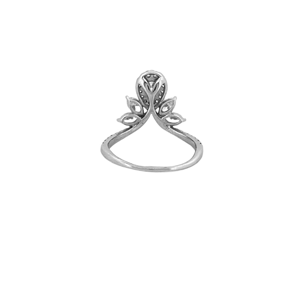 14K Gold Diamond Marquise and Pear Crown Band