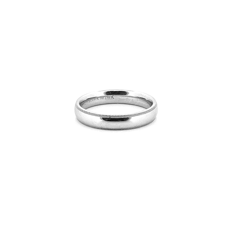 14K Gold Art Deco Edge Band