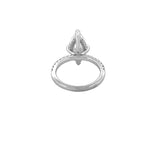 14K Gold 3.00 Carat Lab Grown Marquise Diamond Under Halo Engagement Ring