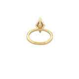 14K Gold 2.00 Carat Lab Grown Marquise Diamond Under Halo Engagement Ring