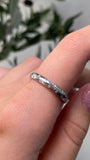 14K Gold Two Row Diamond Inset Ladies Band