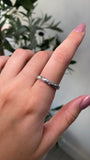 14K Gold Two Row Diamond Inset Ladies Band