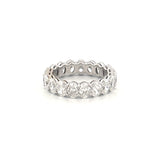 14K Gold Lab Grown 4.00 Carat Oval Diamond Eternity Band