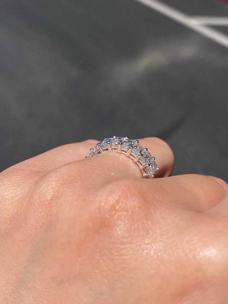 14K Gold Lab Grown Emerald Cut Diamond Band