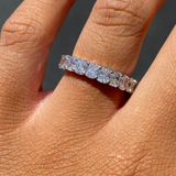 14K Gold 4.2MM Lab Grown Cushion Diamond Eternity Band