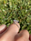 14K Gold 3.00 Carat Emerald Cut Lab Grown Diamond Solitaire Engagement Ring