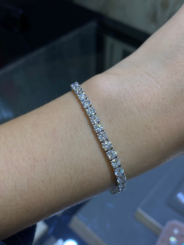 14K Gold 4MM Lab Grown Diamond Tennis Bracelet