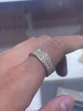 14K Gold Mens Pavé Band