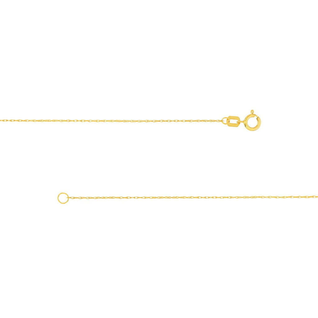 14K Gold Tapered Oval Pendant Necklace