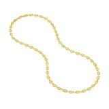 14K Gold 6.7MM Puff Mariner Chain