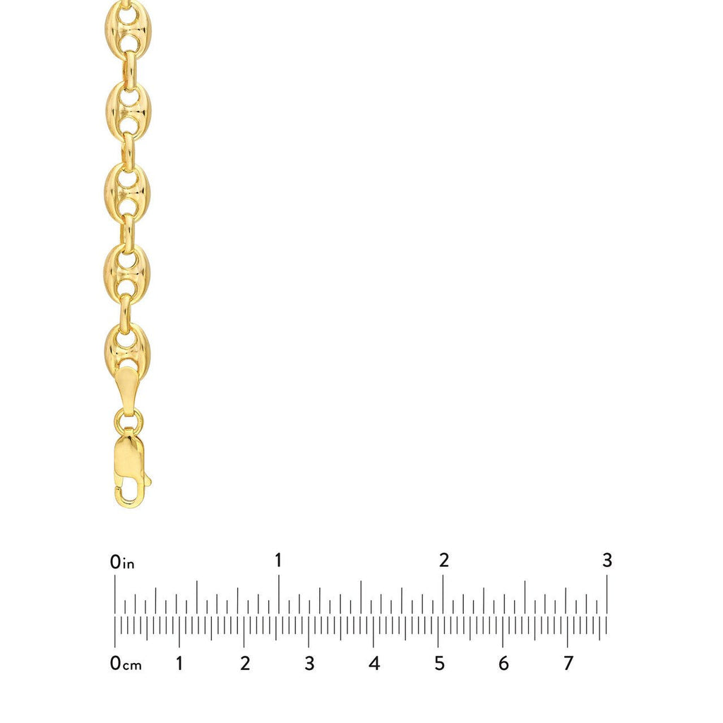 14K Gold 6.7MM Puff Mariner Chain