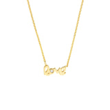 14K Gold Mini Diamond Love Pendant Necklace