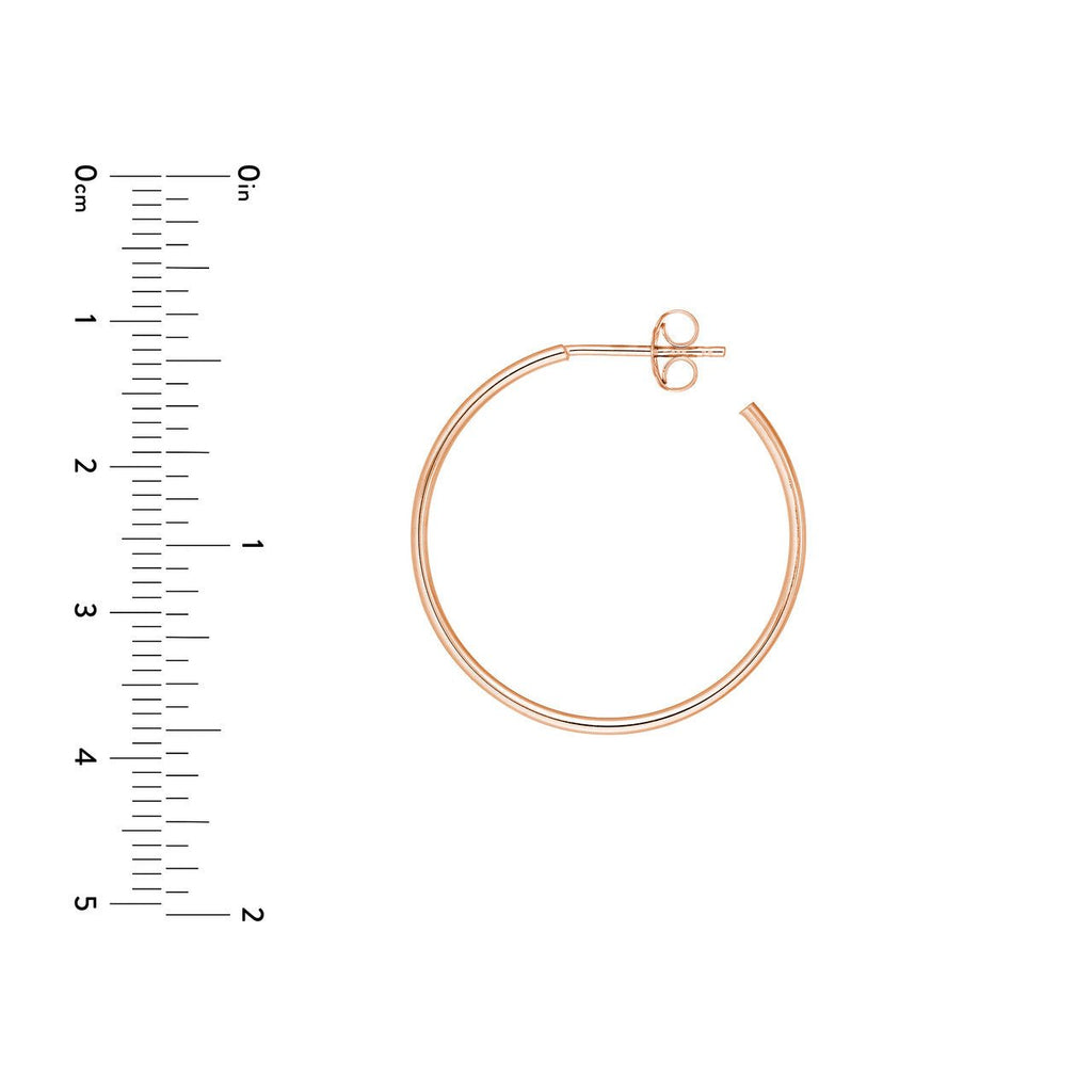14K Gold 25MM Hoops