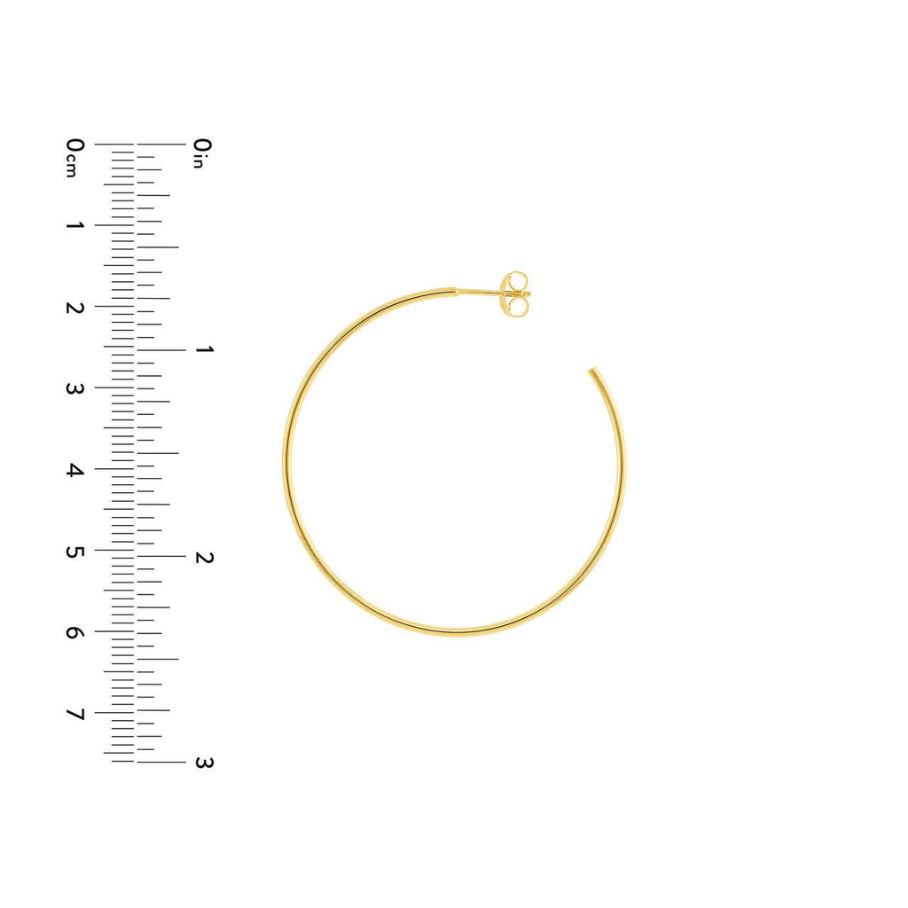 14K Gold 40MM Hoops