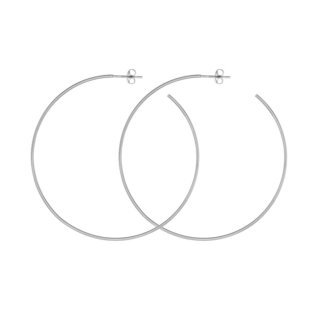 14K Gold 60MM Hoops
