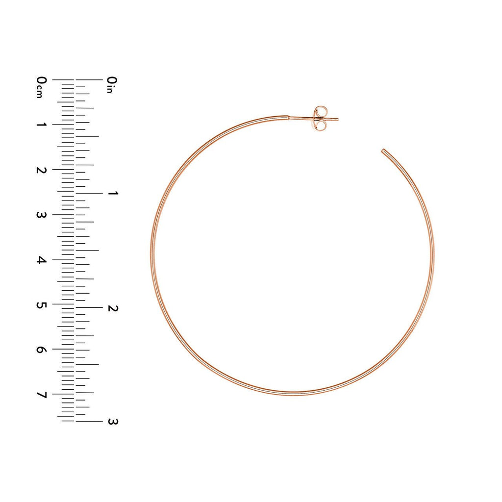 14K Gold 60MM Hoops