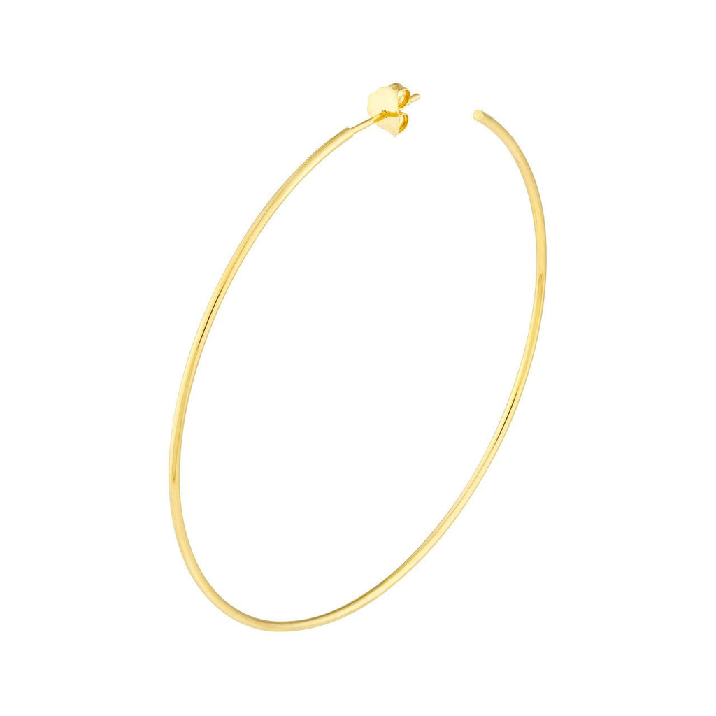 14K Gold 60MM Hoops