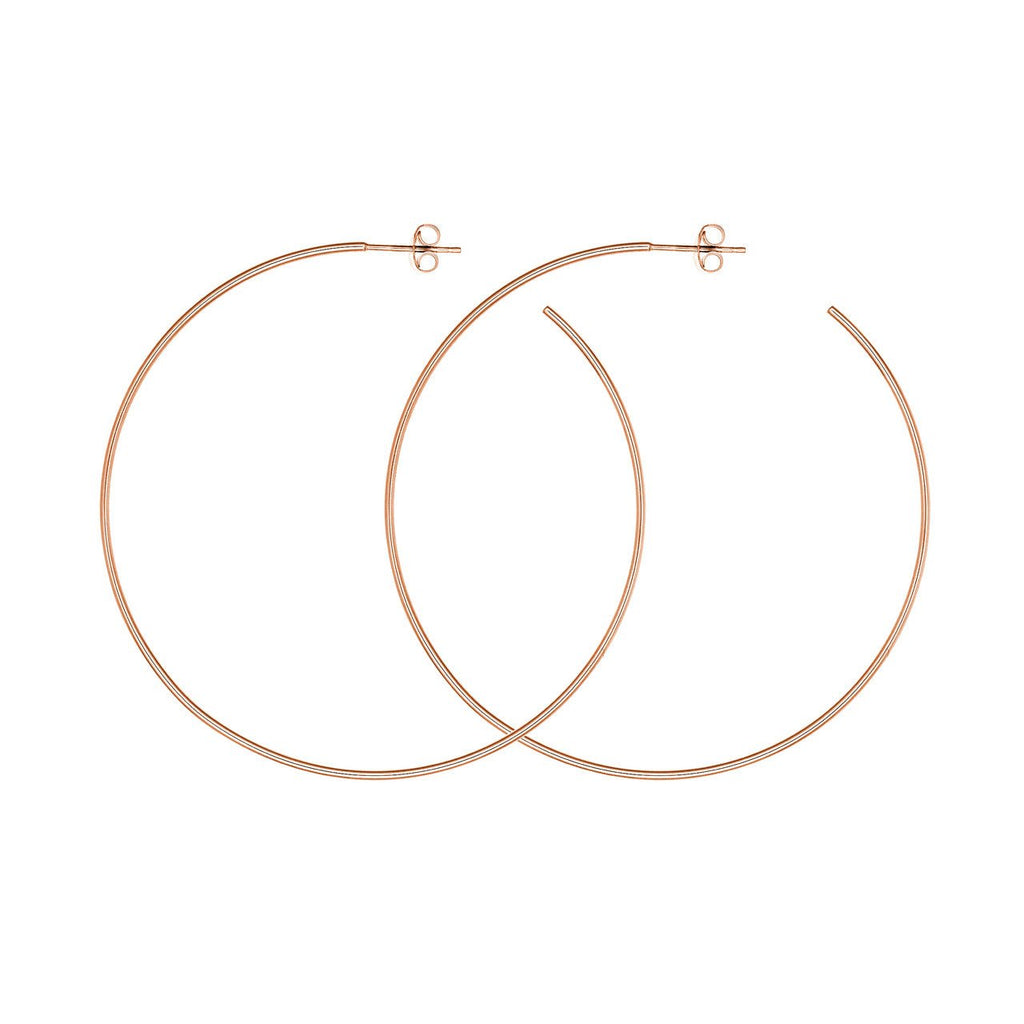 14K Gold 60MM Hoops