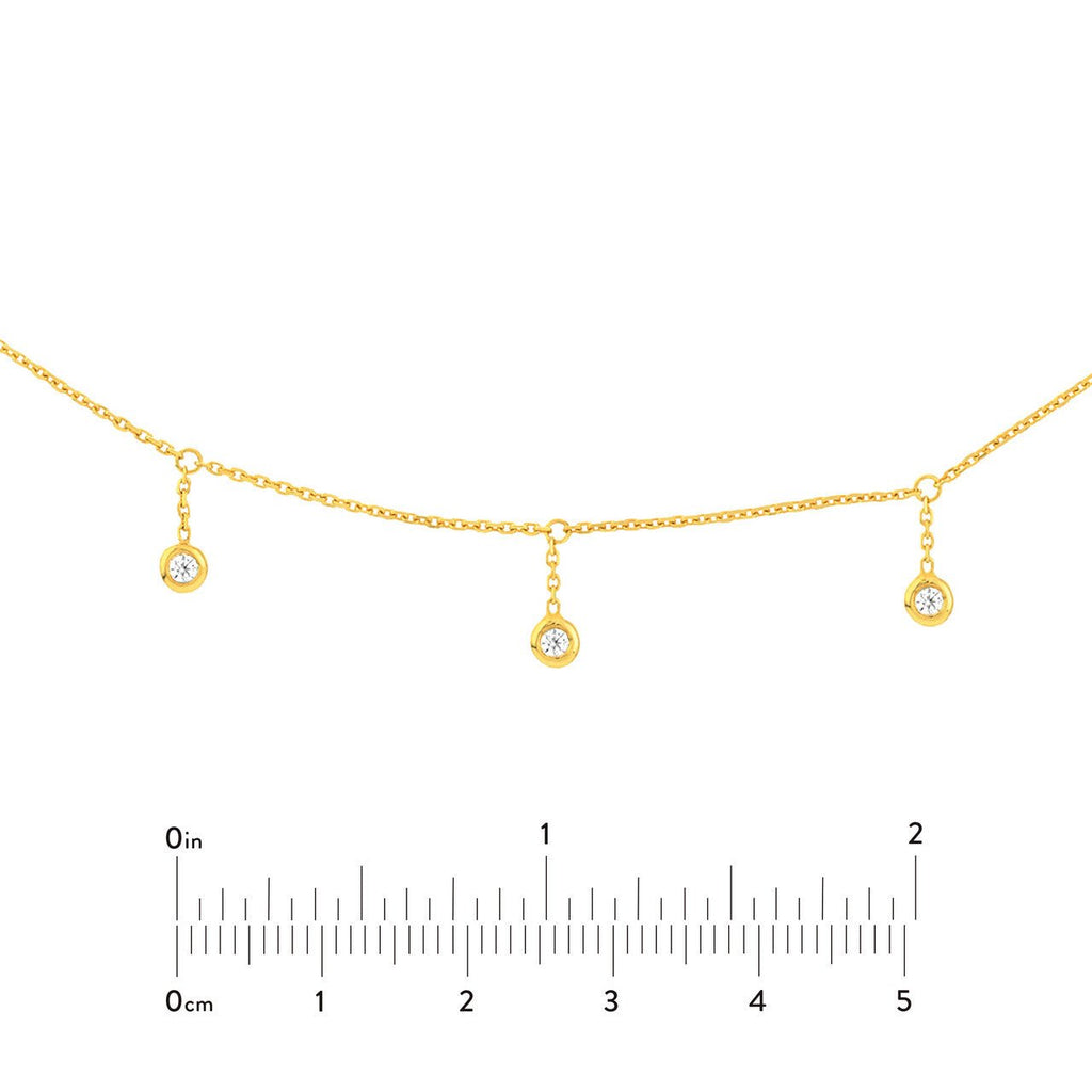 14K Gold Diamond by the Yard Drop Choker