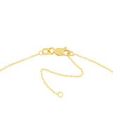 14K Gold Open End Diamond Bezel Heart Pendant Necklace