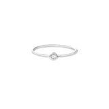 14K Gold Solo Round Bezel Diamond Band