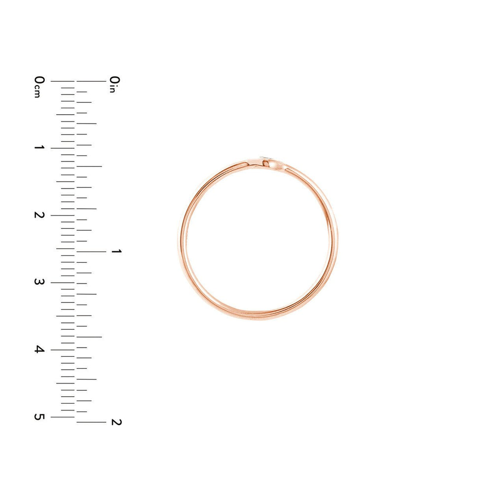 14K Gold Solo Round Bezel Diamond Band