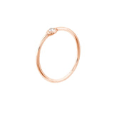 14K Gold Solo Round Bezel Diamond Band