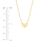 14K Gold Sunny Heart Diamond Pendant Necklace