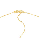 14K Gold Diamond Star Bezels and Bead Necklace